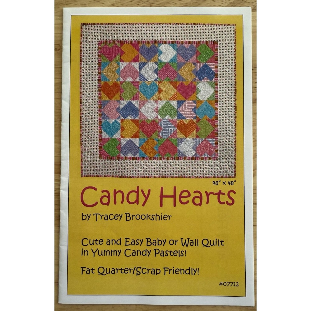 Candy Hearts 48"x48" Baby Or Wall Quilt Pattern By Tracey‎ Brookshier